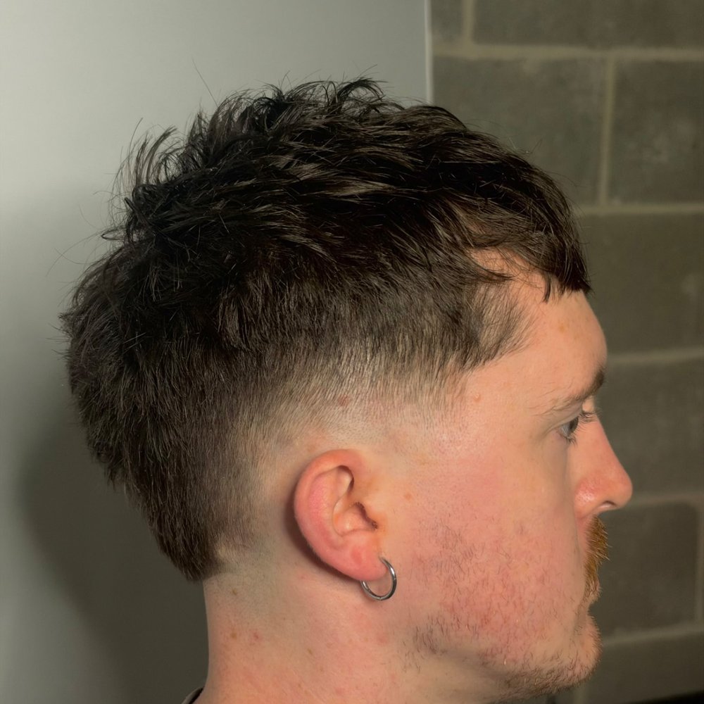 Mid drop fade with a textured top, Hackney Wick